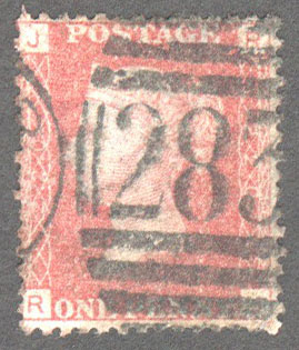 Great Britain Scott 33 Used Plate 220 - RJ - Click Image to Close